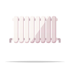 Central heating radiator vector isolated illustration