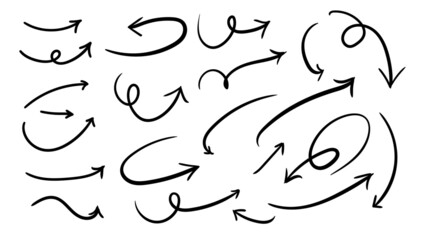 set of arrows. black lines on a white background.