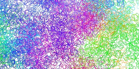 Obraz premium Dark multicolor vector template with curved lines.