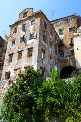 Street Scene, Cityscape View, Corfu Old Town, Corfu, Jonian Islands, Greece, Europe