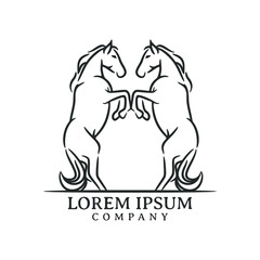 Horse logo vector design template