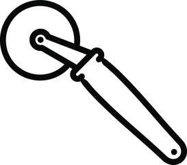 Pizza Cuttier Line Icon