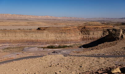 View of an old, former Quarry in the heart of the Ramon Crater, located near Mitzpe Ramon, South of...