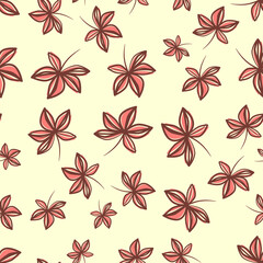 Botanical floral leaves seamless pattern. Floral pattern, Green leaves