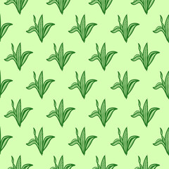 Botanical floral leaves seamless pattern. Floral pattern, Green leaves