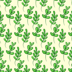 Botanical floral leaves seamless pattern. Floral pattern, Green leaves