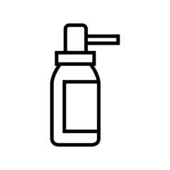 Vector linear icon with medical spray