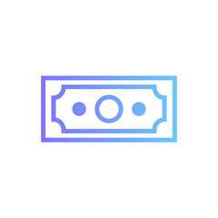 dollar vector icon with gradient