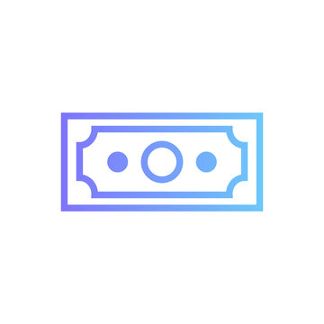 dollar vector icon with gradient