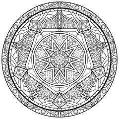Mandalas for book. Decorative round ornaments