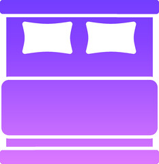 Double Bed I Glyph Gradient icon