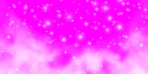 Light Pink vector pattern with abstract stars. Blur decorative design in simple style with stars. Theme for cell phones.
