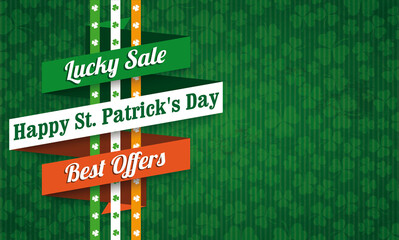 Long St Patricks Day Lucky Sale Banner