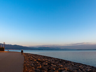 冬の琵琶湖サンライズ