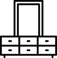 Dressing Table Line icon