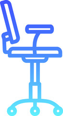 Office Chair I Line Gradient Icon