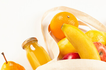 Organic food, fruits, ecologically fresh food, healthy lifestyle, delivery concept.
