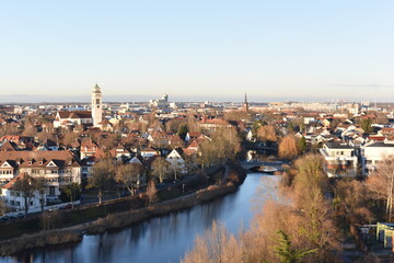 Fototapeta na wymiar Ville de Kehl en Allemagne vue de haut