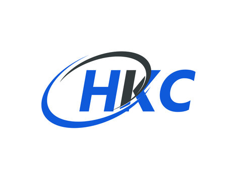 HKC letter creative modern elegant swoosh logo design