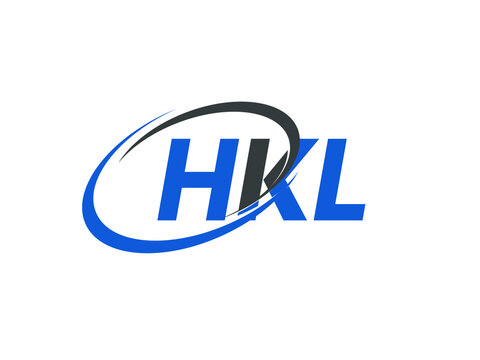 HKL letter creative modern elegant swoosh logo design