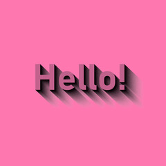 Hello! Lettering for greeting card
