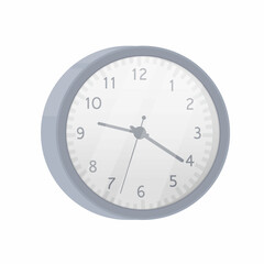 Wall clock. The clock shows the time, vector illustration