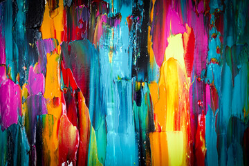 Abstract bright multicolored background with paint strokes