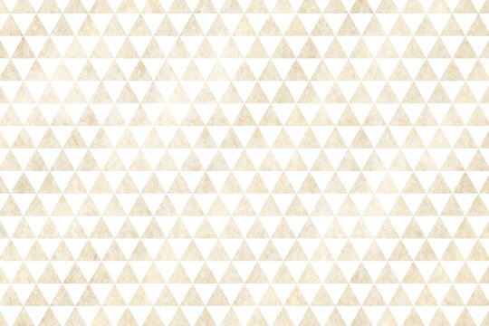 鱗文様の和柄背景素材　金色　三角形　和紙風テクスチャ　上品　白　幾何学的　日本の伝統的な柄