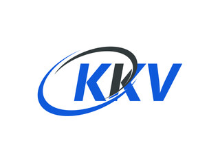 KKV letter creative modern elegant swoosh logo design
