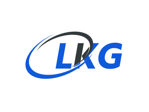LKG letter creative modern elegant swoosh logo design