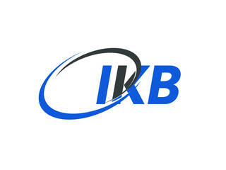 LKB letter creative modern elegant swoosh logo design