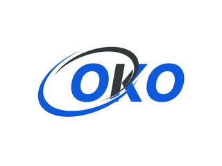 OKO letter creative modern elegant swoosh logo design