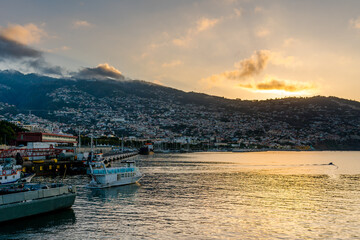 Funchal city at Madeira island, Portugal