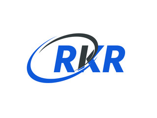 RKR letter creative modern elegant swoosh logo design