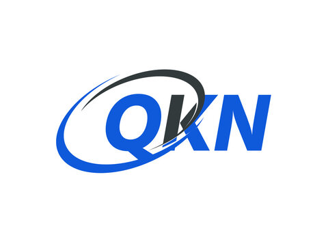 QKN letter creative modern elegant swoosh logo design
