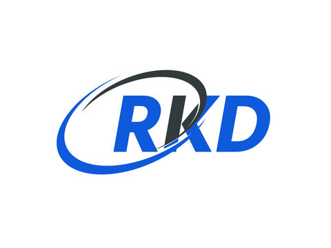 RKD letter creative modern elegant swoosh logo design