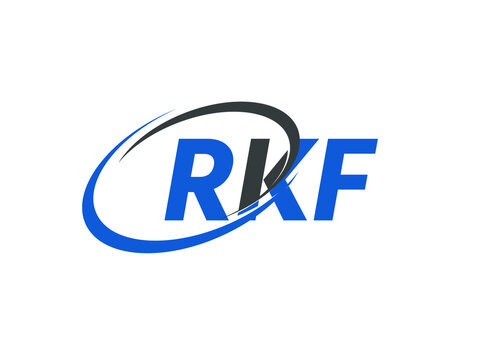 RKF letter creative modern elegant swoosh logo design