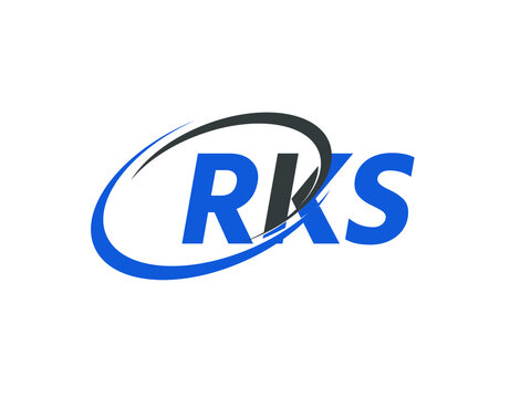 RKS letter creative modern elegant swoosh logo design