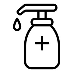 Sanitizer Spray Flat Icon Isolated On White Background