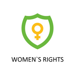 Women`s Rights vector Flat Icon Design illustration. Home Improvements Symbol on White background EPS 10 File