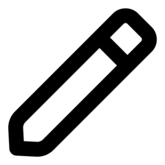 Pencil Flat Icon Isolated On White Background