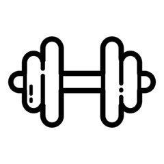 Dumbbells Flat Icon Isolated On White Background
