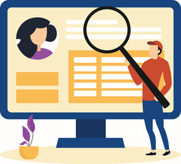 Recruiting IT Software flat modern design