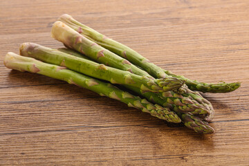 Raw ripe green fresh asparagus