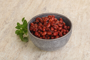 Red kidney bean in the bowl