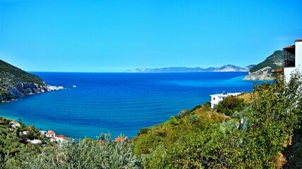 Naklejka na ściany i meble Greece-outlook on the sea from island Skopelos