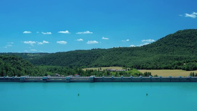 Embalse de Utxesa-Segri&aacute; Torres de Segre en la provincia de L&eacute;rida Spain