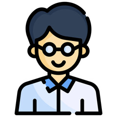 TEACHER filled outline icon,linear,outline,graphic,illustration