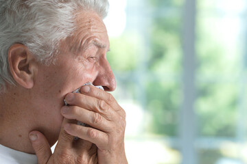 portrait of sad senior man