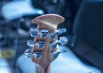 guitar in the orchestra pit before a concert